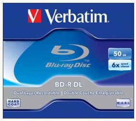 VERBATIM / BD-R BluRay lemez, ktrteg, 50GB, 6x, 1 db, norml tok, VERBATIM