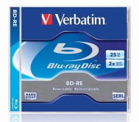 VERBATIM / BD-RE BluRay lemez, jrarhat, 25GB, 1-2x, 1 db, norml tok, VERBATIM