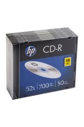 HP / CD-R lemez, 700MB, 52x, 10 db, vkony tok, HP