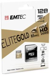 EMTEC / Memriakrtya, microSDXC, 128GB, UHS-I/U1, 85/20 MB/s, adapter, EMTEC 