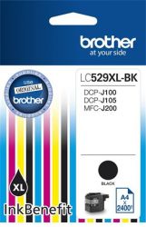 BROTHER / LC529XLB Tintapatron DCP-J100, J105 nyomtathoz, BROTHER, fekete, 2400 oldal
