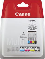 CANON / CLI-571KIT Tintapatron multipack Pixma MG 5700, 6800, 7700 nyomtatkhoz, CANON, b+c+m+y, 4*7ml