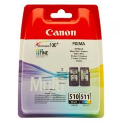 CANON / PG510/CL511 Tintapatron multipack Pixma MP240 nyomtathoz, CANON, fekete, sznes, 220+240 oldal