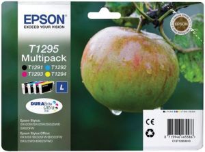EPSON / T12954010 Tintapatron multipack Stylus SX420W nyomtathoz, EPSON, b+c+m+y, 32,2ml