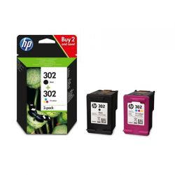 HP / X4D37AE Tintapatron multipack DeskJet 2130 nyomtathoz, HP 302, fekete, sznes, 190+165 oldal