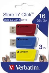 VERBATIM / Pendrive, 3 x 16GB, USB 3.2, 80/25MB/sec, VERBATIM 