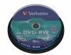 DVD-RW lemez, jrarhat, 4,7GB, 4x, 10 db, hengeren, VERBATIM