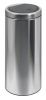Érintőfedeles szemetes, 30 l, fém, VEPA BINS, ezüst
