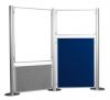 Display panel, 120x180 cm, kétoldalas, textil, szürke/kék